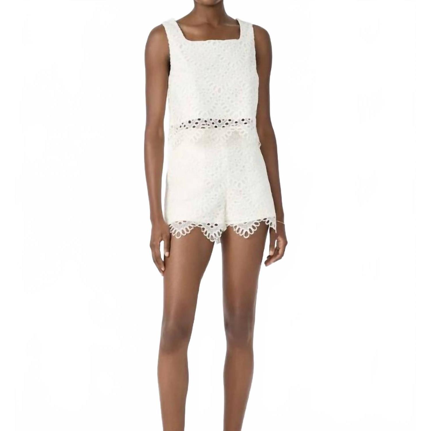 New Trina Turk Albi Top And Short Set In Winter White